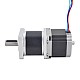 Nema 23 Dual Shaft Stepper Motor L=55mm Gear Ratio 50:1 High Precision Planetary Gearbox 9.5mm Rear Shaft Length - 23HS22-2804D-HG50-AR3 | StepperOnline AU