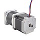 Nema 23 Dual Shaft Stepper Motor L=55mm Gear Ratio 50:1 High Precision Planetary Gearbox 9.5mm Rear Shaft Length - 23HS22-2804D-HG50-AR3 | StepperOnline AU