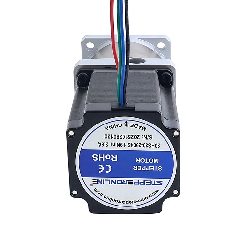 Nema 23 Stepper Motor Bipolar L=76.5mm w/ Gear Ratio 50:1 EG Series Planetary Gearbox - 23HS30-2904S-EGS50 | StepperOnline AU
