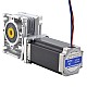 Nema 23 Stepper Motor L=113mm Gear Ratio 20:1 Worm Gearbox NMRV30 Worm Gear Speed Reducer - 23HS45-4204S-RV30-G20 | StepperOnline AU