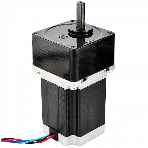 Nema 23 Stepper Motor Bipolar L=78mm w/ Gear Ratio 10:1 Spur Gearbox - 23HS30-2804S-SG10 | StepperOnline AU