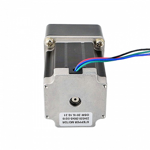 Nema 23 Stepper Motor Bipolar L=78mm w/ Gear Ratio 10:1 Spur Gearbox - 23HS30-2804S-SG10 | StepperOnline AU