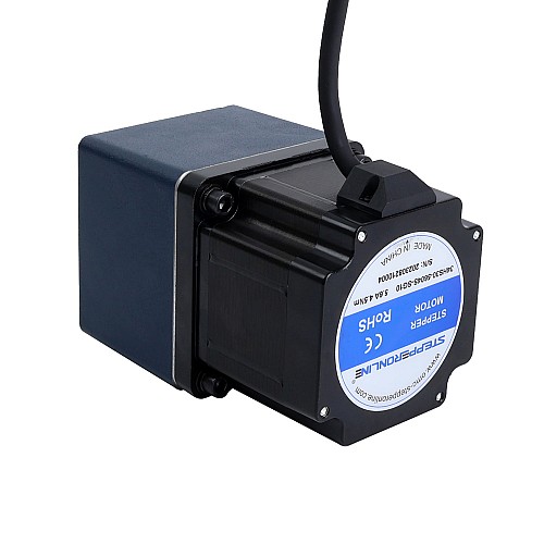 Nema 34 Stepper Motor L=76mm Gear Ratio 10:1 Spur Gearbox - 34HS30-5604S-SG10 | StepperOnline AU