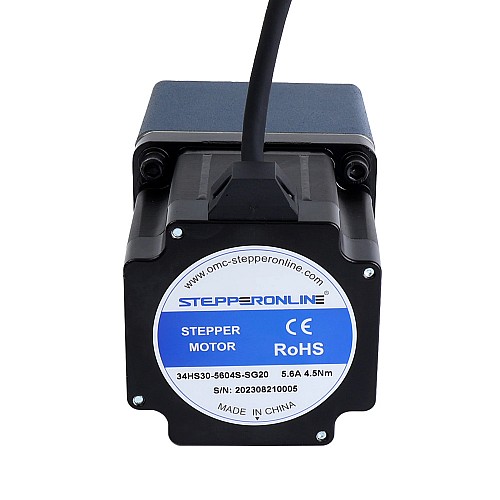 Nema 34 Stepper Motor L=76mm Gear Ratio 20:1 Spur Gearbox - 34HS30-5604S-SG20 | StepperOnline AU