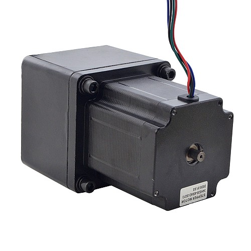 Nema 34 Stepper Bipolar L=97mm w/ Rear Shaft & Gear Ratio 13:1 Spur Gearbox - 34HS38-4004D-SG13 | StepperOnline AU