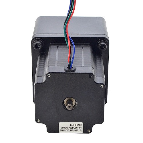 Nema 34 Stepper Bipolar L=97mm w/ Rear Shaft & Gear Ratio 13:1 Spur Gearbox - 34HS38-4004D-SG13 | StepperOnline AU