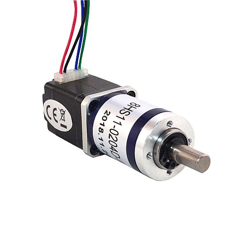 Nema 8 Stepper Motor Bipolar 0.2A L=38mm w/ Gear Ratio 90:1 Planetary Gearbox - 8HS11-0204D-PG90 | StepperOnline AU