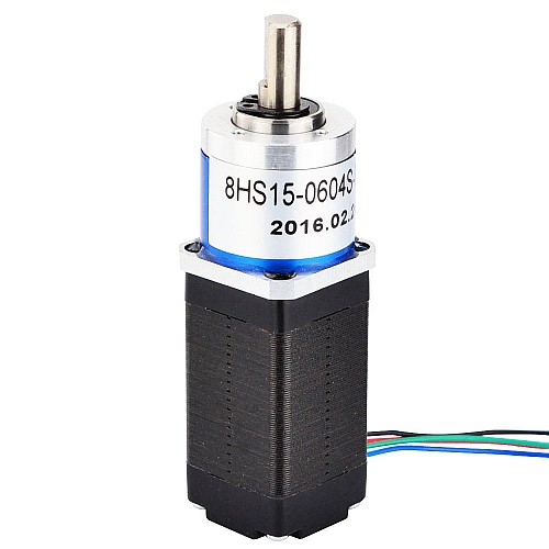 Nema 8 Stepper Motor Bipolar L=38mm w/ Gear Ratio 5:1 Planetary Gearbox - 8HS15-0604S-PG5 | StepperOnline AU