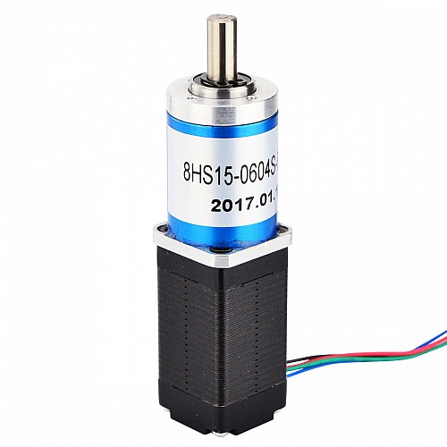 Nema 8 Stepper Motor Bipolar L=38mm w/ Gear Ratio 64:1 Planetary Gearbox - 8HS15-0604S-PG64 | StepperOnline AU
