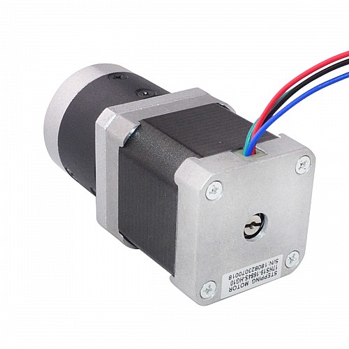 Nema 17 Stepper Motor L=48mm Gear Ratio 10:1 High Precision Planetary Gearbox - 17HS19-1684S-HG10 | StepperOnline AU