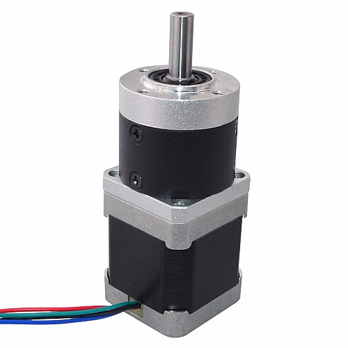 Nema 17 Stepper Motor L=48mm Gear Ratio 10:1 High Precision Planetary Gearbox - 17HS19-1684S-HG10 | StepperOnline AU