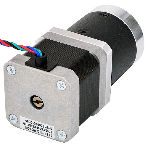 Nema 17 Stepper Motor L=39mm Gear Ratio 100:1 High Precision Planetary Gearbox - 17HS15-1684S-HG100 | StepperOnline AU
