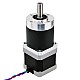 Nema 17 Stepper Motor L=39mm Gear Ratio 100:1 High Precision Planetary Gearbox - 17HS15-1684S-HG100 | StepperOnline AU
