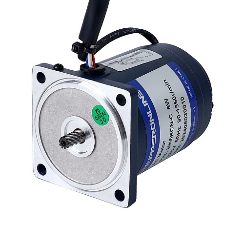 6W 220VAC 50Hz 18-270RPM 0.18Nm(25.49oz.in) Flange 60mm Spur Gearbox Single-phase AC Variable Speed Motor - 2IK6RGN-C/2GN5K | StepperOnline AU