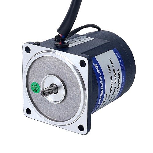 15W 110VAC 60Hz 0.45-7.75RPM 5.00Nm(708.06oz.in) Flange 70mm Spur Gearbox Single-phase AC Variable Speed Motor - 3IK15RGN-A/3GN200K | StepperOnline AU
