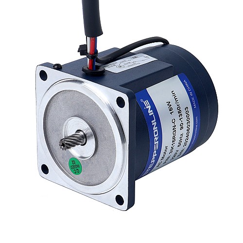 15W 220VAC 50Hz 6-90RPM 1.51Nm(213.83oz.in) Flange 70mm Spur Gearbox Single-phase AC Variable Speed Motor - 3IK15RGN-C/3GN15K | StepperOnline AU