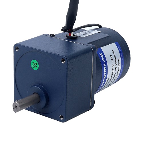 15W 220VAC 50Hz 6-90RPM 1.51Nm(213.83oz.in) Flange 70mm Spur Gearbox Single-phase AC Variable Speed Motor - 3IK15RGN-C/3GN15K | StepperOnline AU