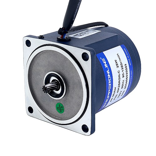 25W 220VAC 50Hz 9-135RPM 1.5Nm(212.42oz.in) Flange 80mm Spur Gearbox Single-phase AC Variable Speed Motor - 4IK25RGN-C/4GN10K | StepperOnline AU