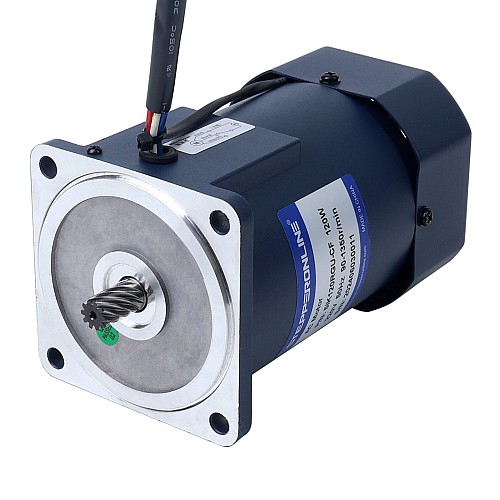 120W 220VAC 50Hz 6-90RPM 9.30Nm(1316.97oz.in) Flange 90mm Right Angle Gearbox Single-phase AC Variable Speed Motor - 5IK120RGU-CF/5GU15RC | StepperOnline AU