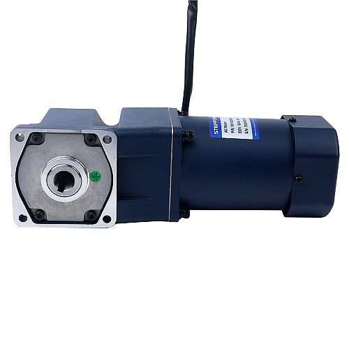 120W 220VAC 50Hz 6-90RPM 9.30Nm(1316.97oz.in) Flange 90mm Right Angle Gearbox Single-phase AC Variable Speed Motor - 5IK120RGU-CF/5GU15RC | StepperOnline AU