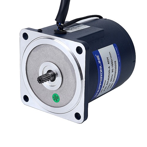 40W 110VAC 60Hz 9-155RPM 1.88Nm(266.23oz.in) Flange 90mm Spur Gearbox Single-phase AC Variable Speed Motor - 5IK40RGN-A/5GN10K | StepperOnline AU