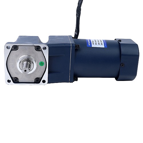 90W 110VAC 60Hz 0.9-15.5RPM 40.00Nm(5664.4oz.in) Flange 90mm Right Angle Gearbox Single-phase AC Variable Speed Motor - 5IK90RGU-AF/5GU100RT | StepperOnline AU