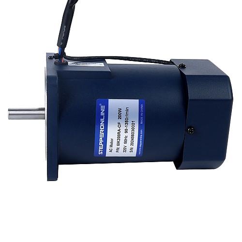 200W 220VAC 50Hz 90-1350RPM 1.45Nm(205.33oz.in) Flange 104mm Single-phase AC Variable Speed Motor - 6IK200RA-CF | StepperOnline AU