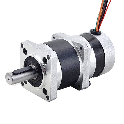 24V 84W 350RPM Geared Brushless DC Motor 1.89Nm(267.65oz.in) 10:1 High Precision Gearbox - 57BLR50-24-01-HG10 | StepperOnline AU