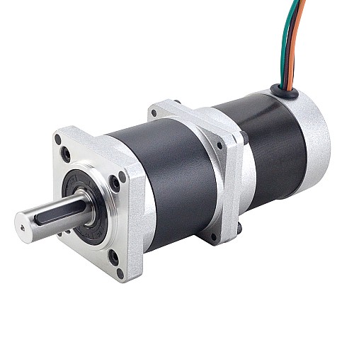 24V 172W 70RPM Geared Brushless DC Motor 17.63Nm(2496.61oz.in) 50:1 High Precision Gearbox - 57BLR70-24-02-HG50 | StepperOnline AU
