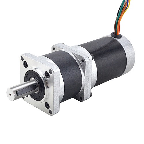 24V 220W 350RPM Geared Brushless DC Motor 5.10Nm(722.22oz.in) 10:1 High Precision Gearbox - 57BLR90-24-01-HG10 | StepperOnline AU