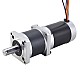 24V 220W 70RPM Geared Brushless DC Motor 20.00Nm(2832.23oz.in) 50:1 High Precision Gearbox - 57BLR90-24-01-HG50 | StepperOnline AU
