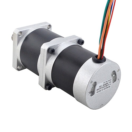 24V 172W 70RPM Geared Brushless DC Motor 17.63Nm(2496.61oz.in) 50:1 High Precision Gearbox - 57BLR70-24-02-HG50 | StepperOnline AU