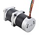 24V 172W 70RPM Geared Brushless DC Motor 17.63Nm(2496.61oz.in) 50:1 High Precision Gearbox - 57BLR70-24-02-HG50 | StepperOnline AU