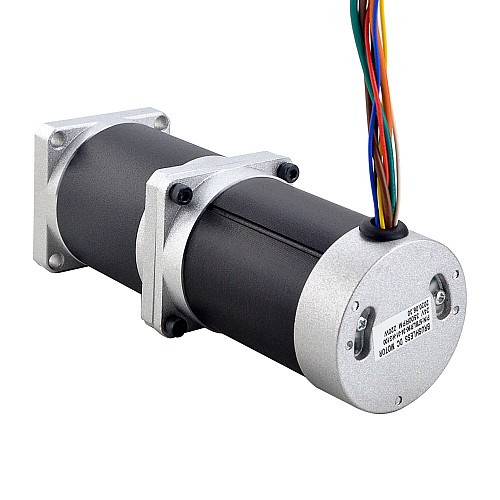 24V 220W 35RPM Geared Brushless DC Motor 25.00Nm(3540.29oz.in) 100:1 High Precision Gearbox - 57BLR90-24-01-HG100 | StepperOnline AU