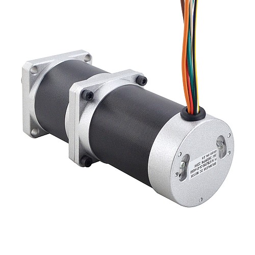 24V 220W 70RPM Geared Brushless DC Motor 20.00Nm(2832.23oz.in) 50:1 High Precision Gearbox - 57BLR90-24-01-HG50 | StepperOnline AU