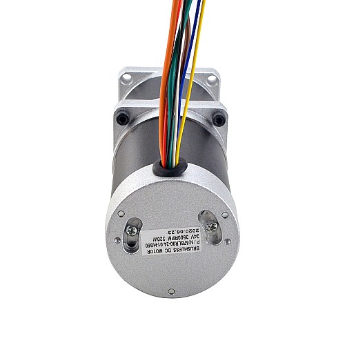 24V 220W 70RPM Geared Brushless DC Motor 20.00Nm(2832.23oz.in) 50:1 High Precision Gearbox - 57BLR90-24-01-HG50 | StepperOnline AU