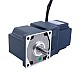 48V 40W 60RPM Geared BLDC Motor 4.59Nm(650.34oz.in) 50:1 Right Angle Gearbox - F4B40-48GN-30S/4GN50RT | StepperOnline AU
