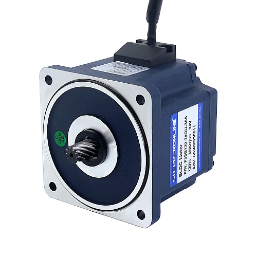 24V 120W 100RPM Geared Brushless DC Motor 7.56Nm(1070.59oz.in) 30:1 Spur Gearbox - F55B120-24GU-30S/5GU30KB | StepperOnline AU