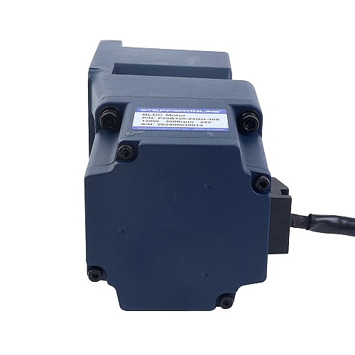24V 120W 16.67RPM Geared BLDC Motor 40.00Nm(5664.47oz.in) 180:1 Right Angle Gearbox - F55B120-24GU-30S/5GU180RC | StepperOnline AU