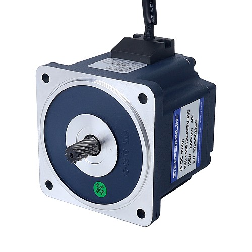 48V 120W 1000RPM Geared Brushless DC Motor 0.93Nm(131.70oz.in) 3:1 Spur Gearbox - F55B120-48GU-30S/5GU3KB | StepperOnline AU