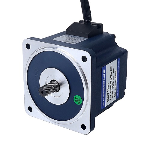 24V 150W 200RPM Geared Brushless DC Motor 5.25Nm(743.46oz.in) 15:1 Spur Gearbox - F55B150-24GU-30S/5GU15KB | StepperOnline AU