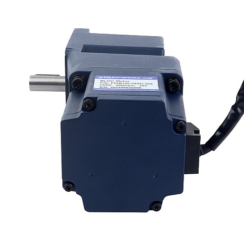 24V 150W 30RPM Geared BLDC Motor 30.86Nm(4370.14oz.in) 100:1 Right Angle Gearbox - F55B150-24GU-30S/5GU100RT | StepperOnline AU