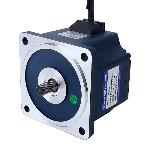 48V 200W 600RPM Geared Brushless DC Motor 2.58Nm(365.36oz.in) 5:1 Spur Gearbox - F6B200-48GU-30S/6GU5K | StepperOnline AU