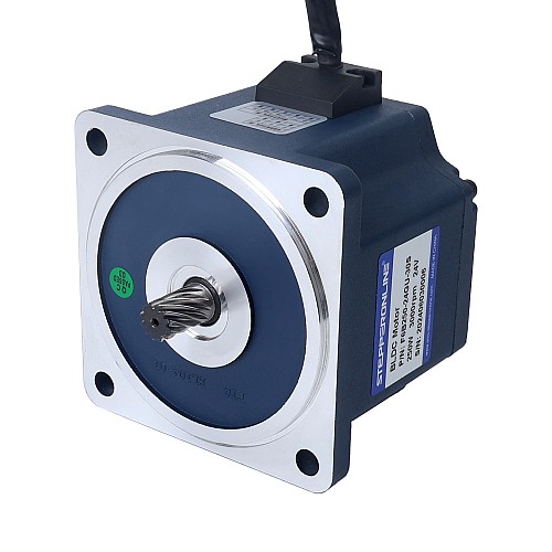 24V 250W 1000RPM Geared Brushless DC Motor 1.93Nm(273.31oz.in) 3:1 Spur Gearbox - F6B250-24GU-30S/6GU3K | StepperOnline AU