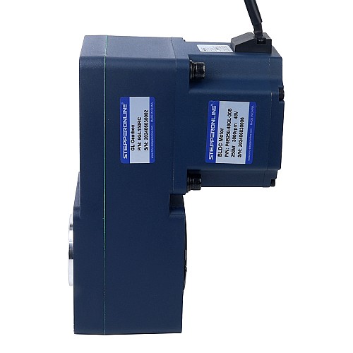 48V 250W 20RPM 70.00Nm(9912.82oz.in) 150:1 Geared Brushless DC Motor w/ Parallel Hollow Shaft Gearbox - F6B250-48GL-30S/6GL150RC | StepperOnline AU