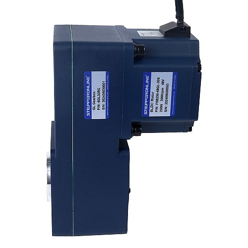 48V 250W 100RPM 20.00Nm(2832.23oz.in) 30:1 Geared Brushless DC Motor w/ Parallel Hollow Shaft Gearbox - F6B250-48GL-30S/6GL30RC | StepperOnline AU