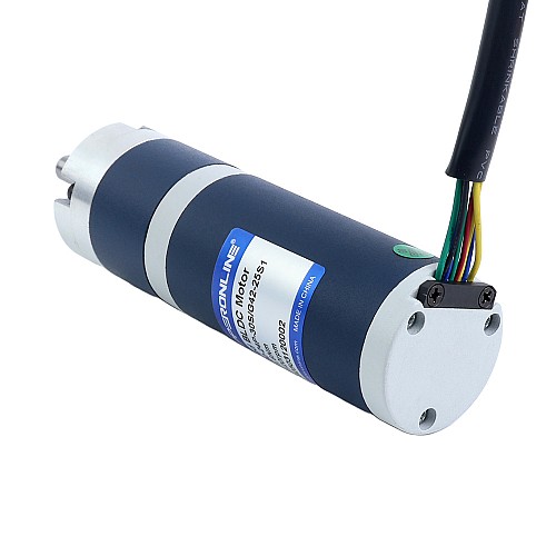 24V 30W 120RPM Geared Brushless DC Motor 1.90Nm(269.06oz.in) 25:1 Planetary Gearbox - M42B30-24P-30S/G42-25S1 | StepperOnline AU