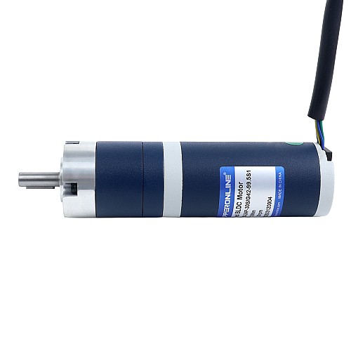 24V 30W 30RPM Geared Brushless DC Motor 6.90Nm(977.12oz.in) 99.5:1 Planetary Gearbox - M42B30-24P-30S/G42-99.5S1 | StepperOnline AU