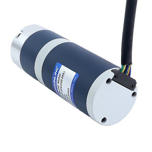 24V 60W 120RPM Geared Brushless DC Motor 3.80Nm(538.12oz.in) 25:1 Planetary Gearbox - M52B60-24P-30S/G52-25S1 | StepperOnline AU