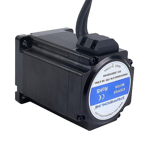 S Series Nema 34 Closed Loop Stepper Motor 6.50Nm(920.48oz.in) Encoder 1000PPR(4000CPR) - 34HS39-6004D-E1K-1M5 | StepperOnline AU